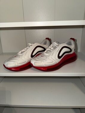 Women’s White and Red Athletic Sneakers